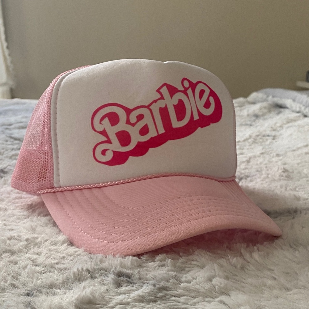 Barbie Pink and White Mesh Cap